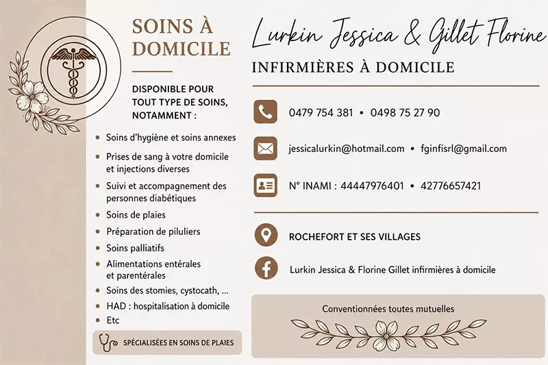 Photo : Florine Gillet & Lurkin Jessica, Infirmières à domicile à Rochefort