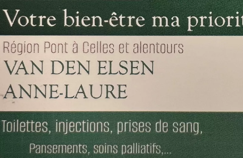 Photo : Anne-Laure Van Den Elsen, Infirmières à domicile à Pont-à-Celles, Les Bons Villers & entités