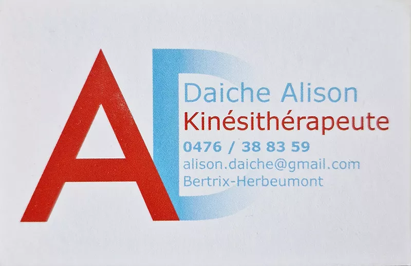 Photo : Daiche Alison, Kinésithérapeute à Bertrix, Chiny, Herbeumont & entités