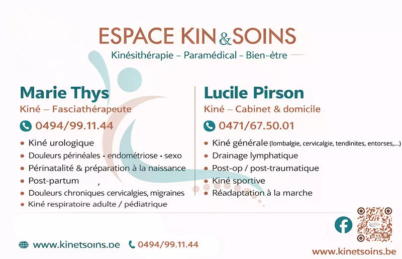 Photo : Espace Kin & Soins, Kinésithérapeutes à Walcourt & entités