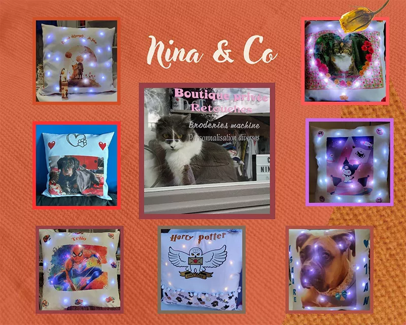 Photo : Les Créations de Nina, Broderie & Impression Textiles à Beauraing, Wellin, Tellin, Daverdisse & entités