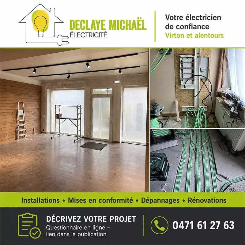 Photo : Michaël Declaye, Electricité & Domotique à Virton, Meix-devant-Virton, Rouvroy & entités