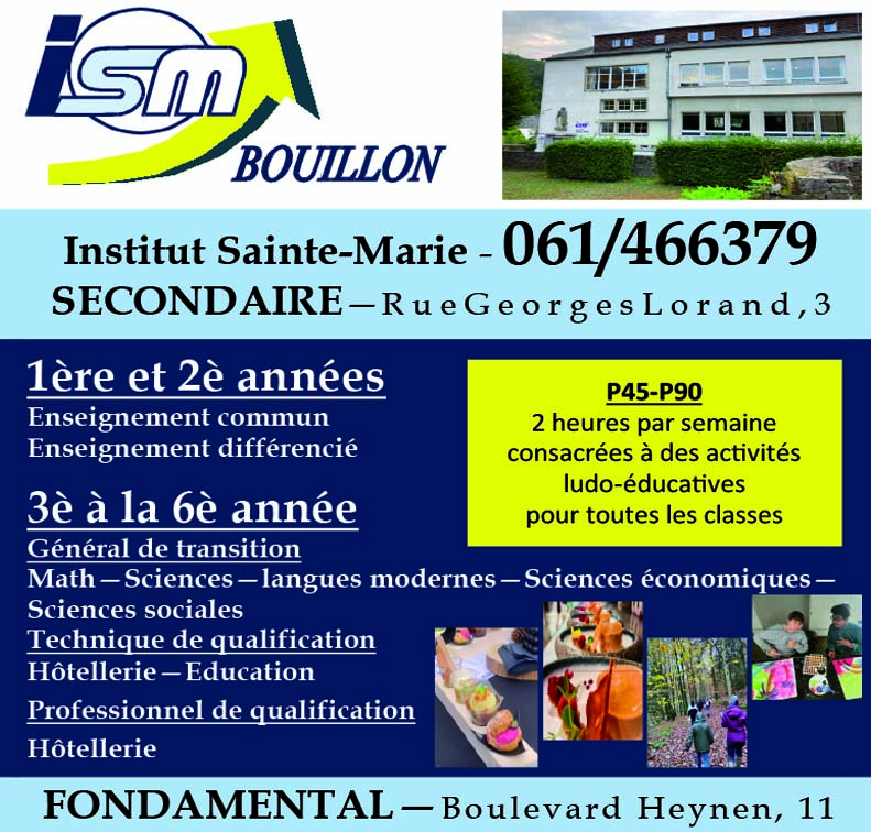 Institut Ste-Marie de Bouillon - Enseignement Secondaire