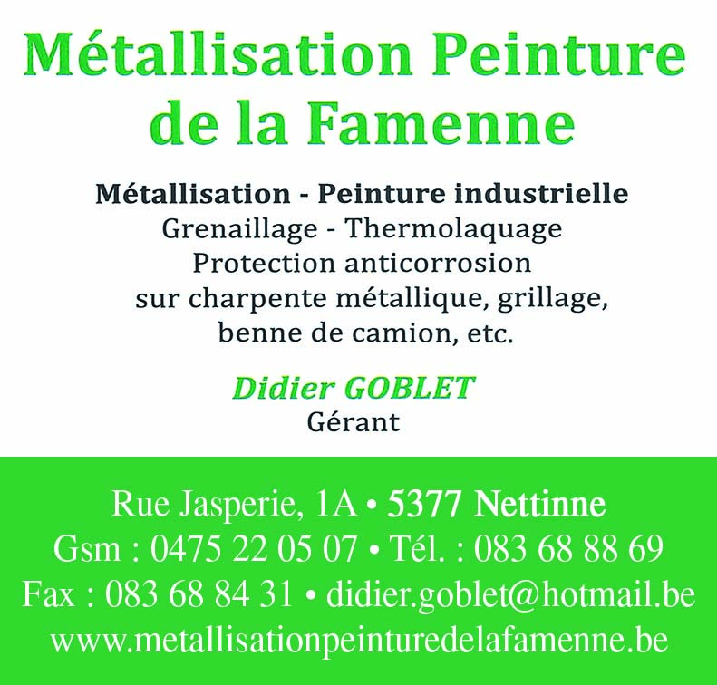 Metallisation Peintures de la Famenne