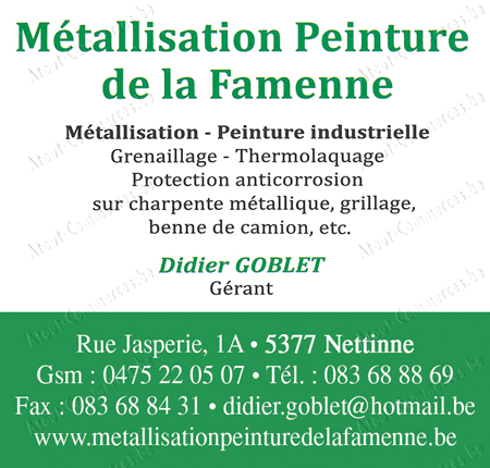 Metallisation Peintures de la Famenne