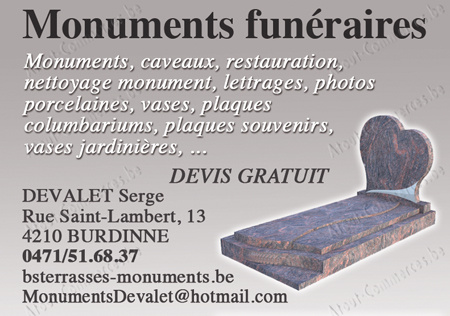Monuments Funéraires  Devalet