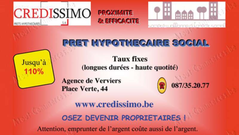 Crédissimo Prêt Hypothècaire Social