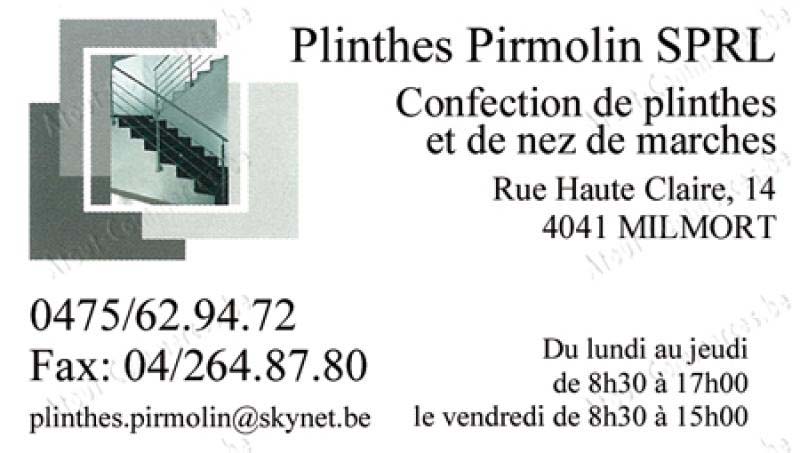 Plinthes Pirmolin Sprl