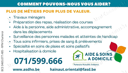 Aide & Soins à Domicile Asbl Mme Housen